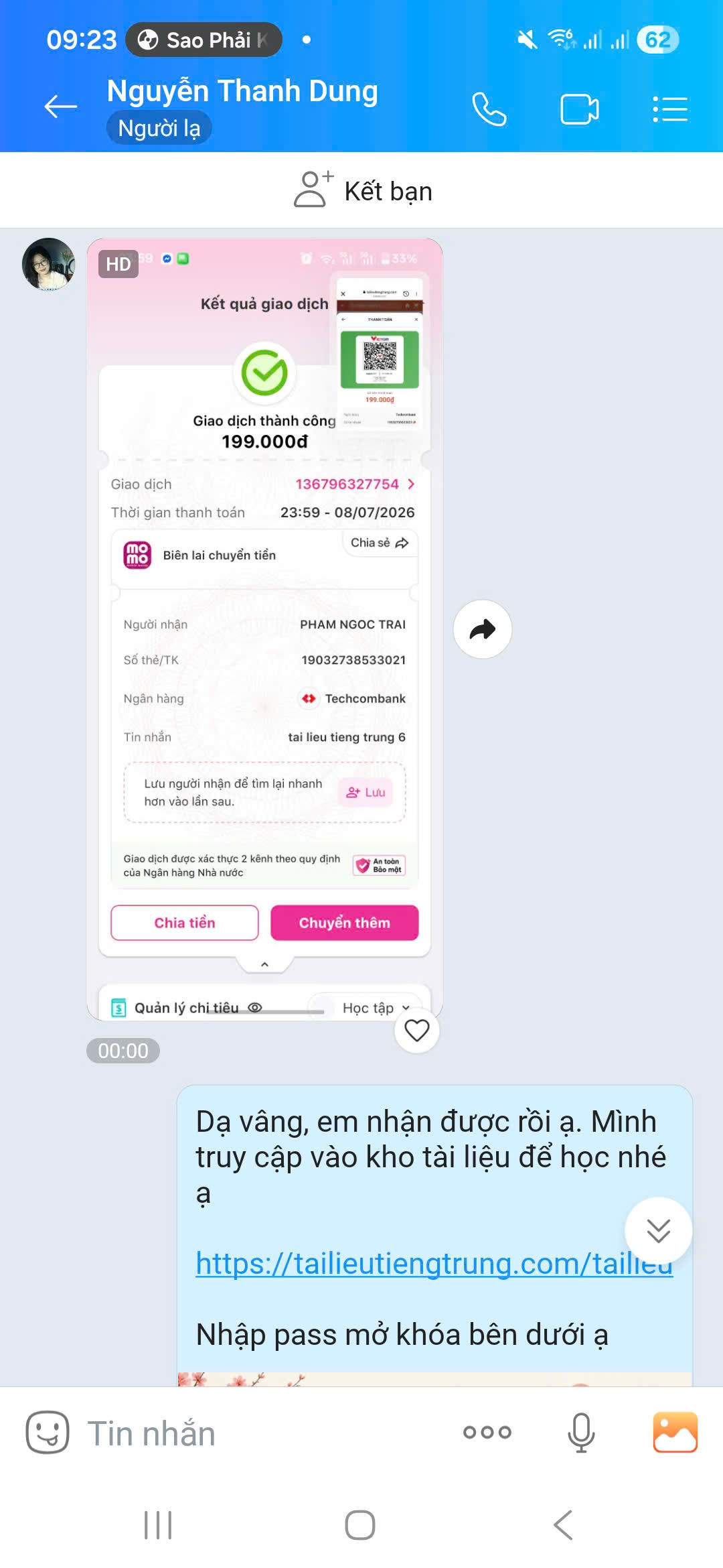 Giao dịch thành công
